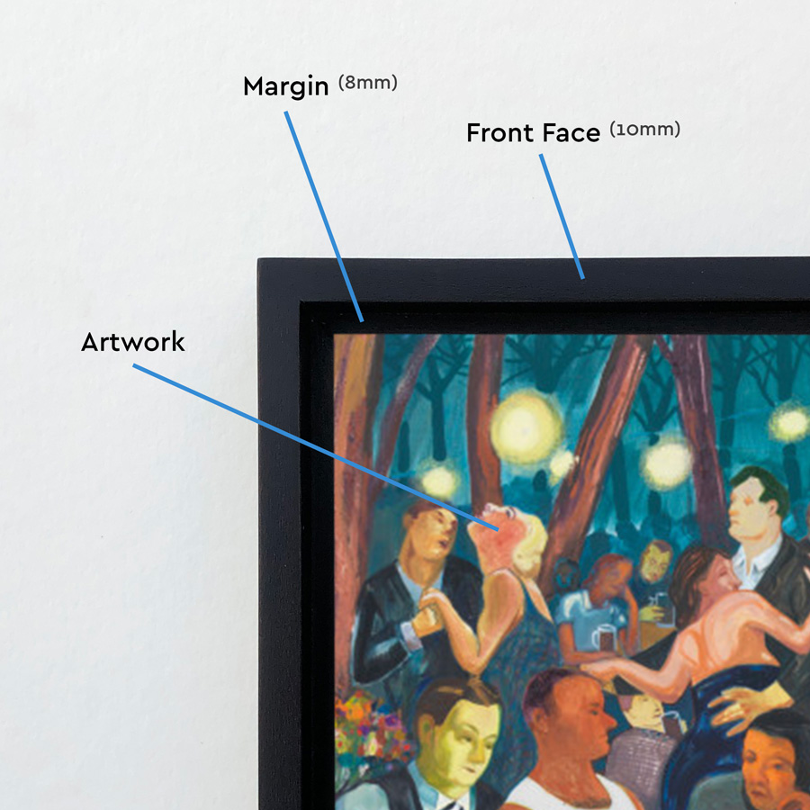 Black Tray frame with 10mm face